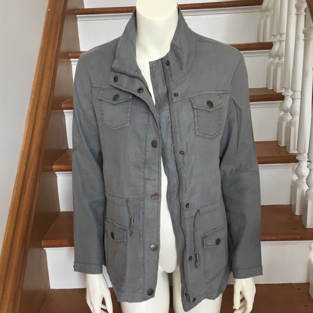 Tribal grey linen jacket